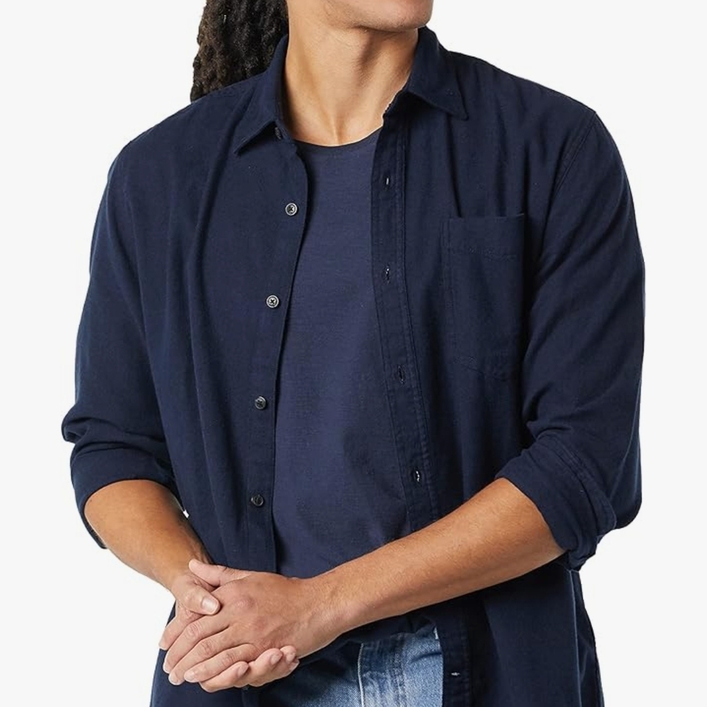 Amazon Essentials Men's Dark Blue Casual Shirt
